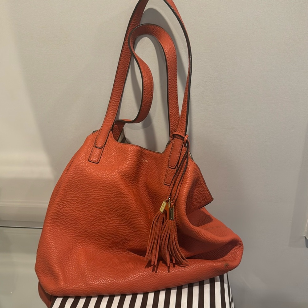 Henri Bendel Pebbled Hobo Bag w/Duster